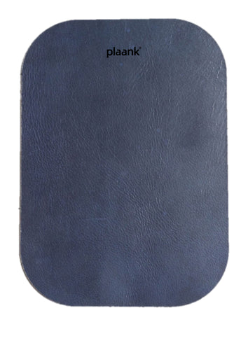 Placemat leather round corners dark blue