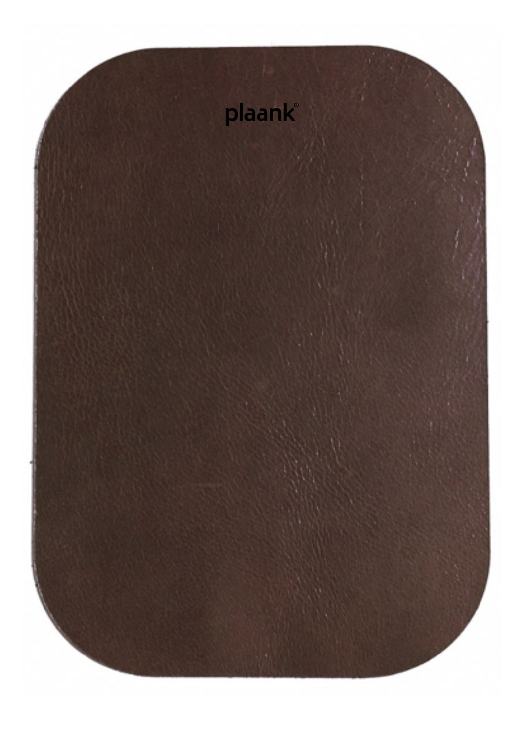 Placemat leather round corners brown