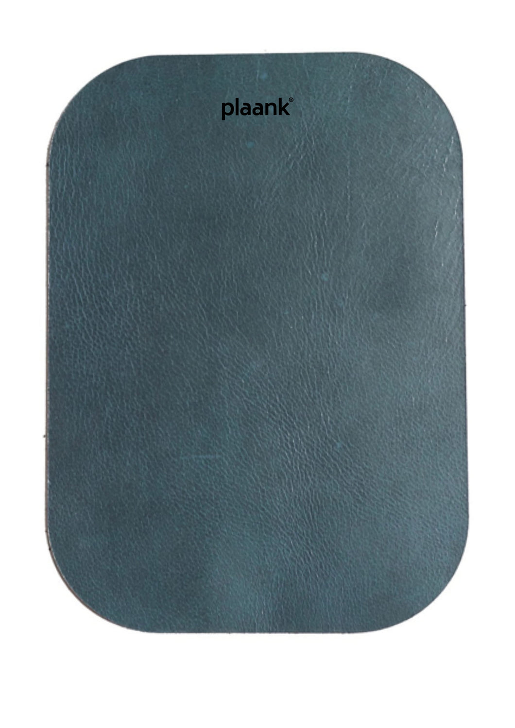 Placemat leather round corners light blue