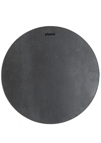 Coasters leather round black (set of 4)